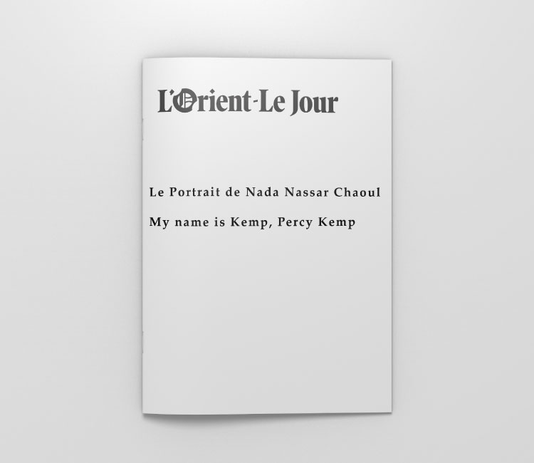 Le Portrait De Nada Nassar Chaoul - My Name Is Kemp, Percy Kemp